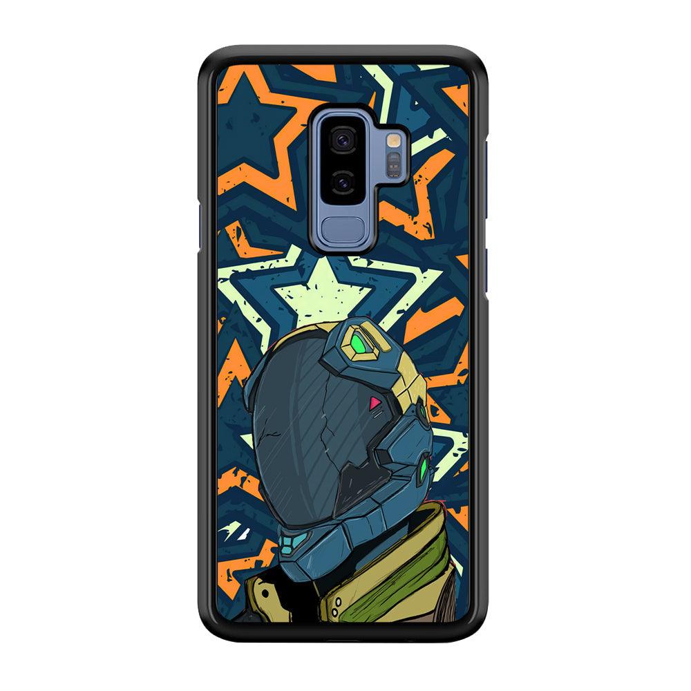Intergalactic Hunter Samsung Galaxy S9 Plus Case-Rubber Black (2D Case)-Oxvistore
