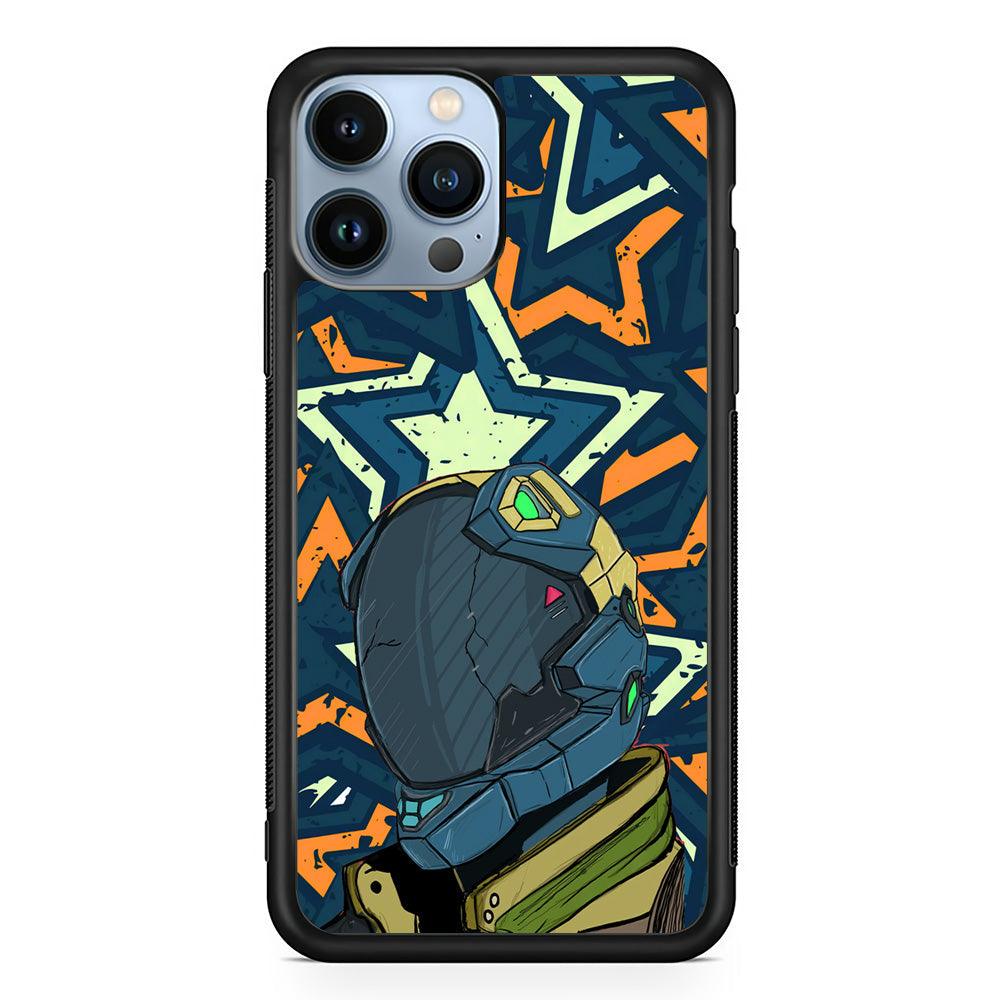 Intergalactic Hunter iPhone 15 Pro Max Case-Rubber White (2D Case)-Oxvistore