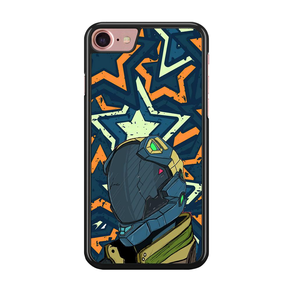 Intergalactic Hunter iPhone 8 Case-Rubber Black (2D Case)-Oxvistore