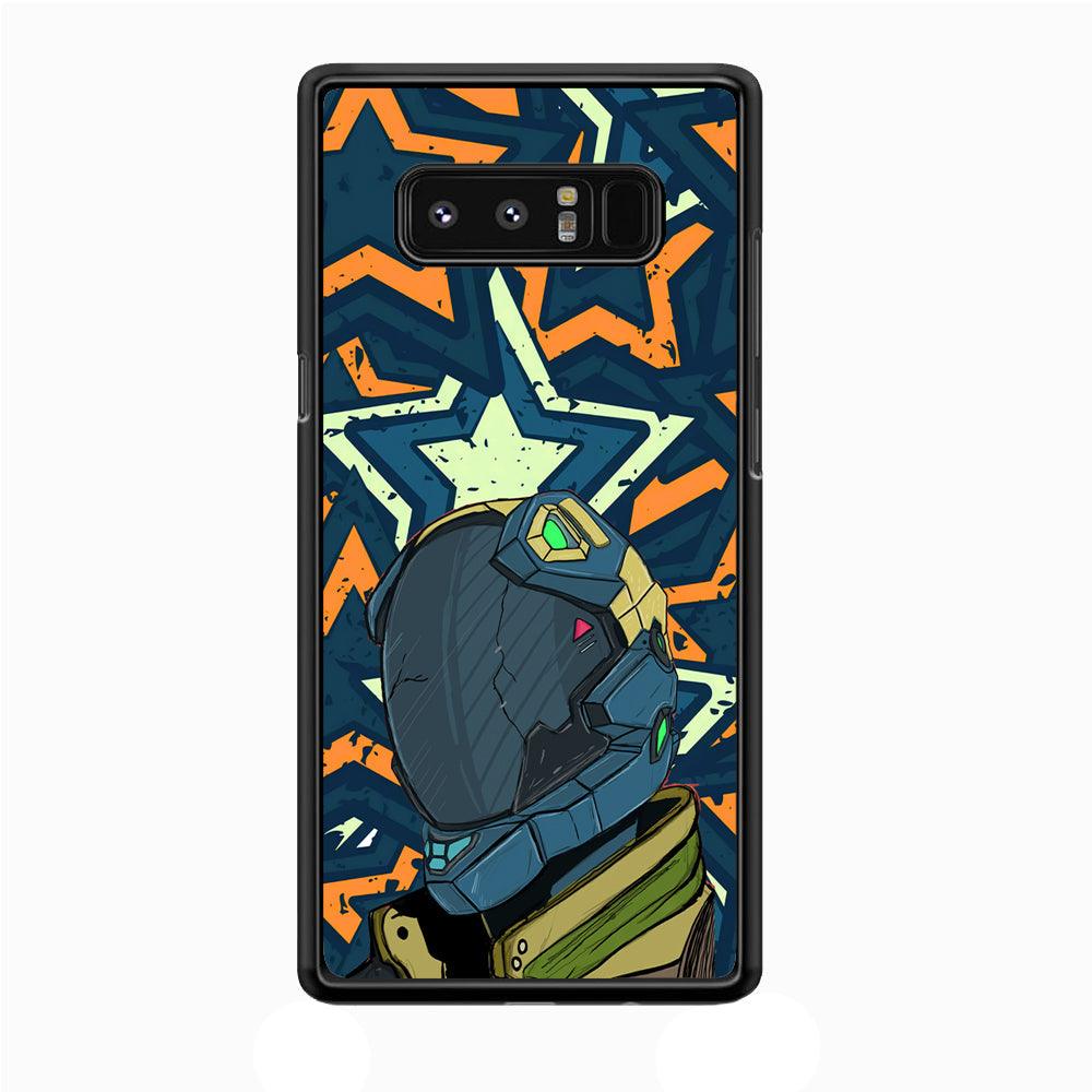 Intergalactic Hunter Samsung Galaxy Note 8 Case-Rubber Black (2D Case)-Oxvistore