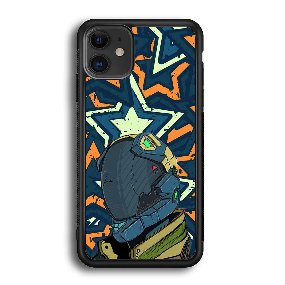 Intergalactic Hunter iPhone 12 Case-Rubber Black (2D Case)-Oxvistore