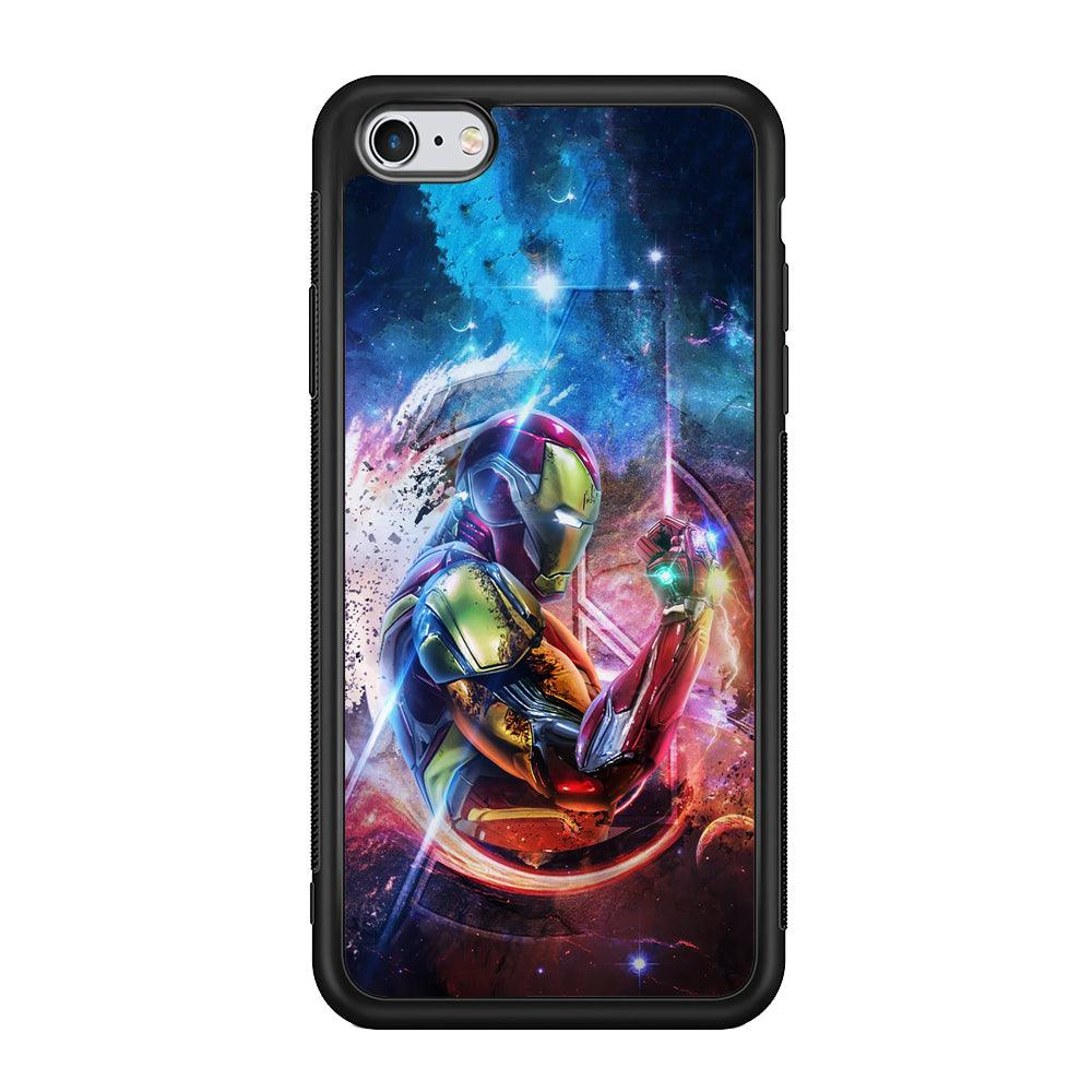 Iron Man Hold The Stone of Infinity iPhone 6 Plus | 6s Plus Case-Rubber Black (2D Case)-Oxvistore