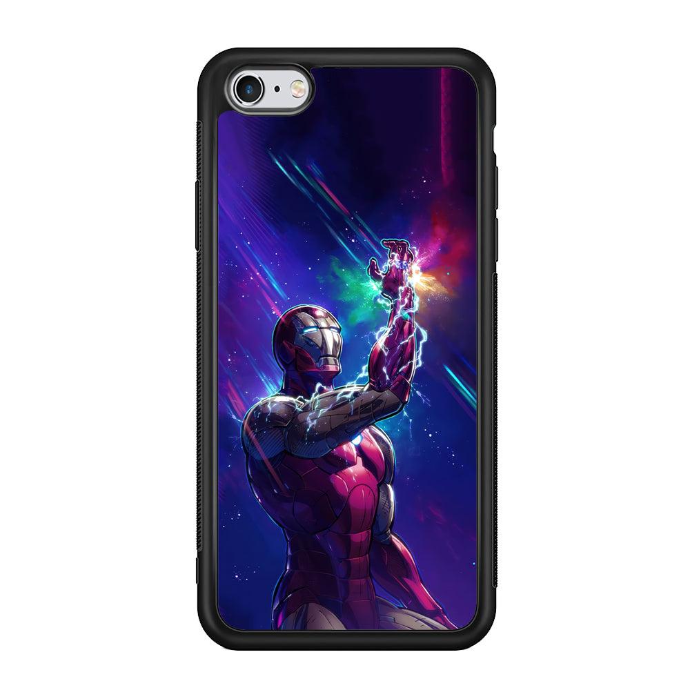 Iron Man Power of Infinity iPhone 6 Plus | 6s Plus Case-Rubber Black (2D Case)-Oxvistore