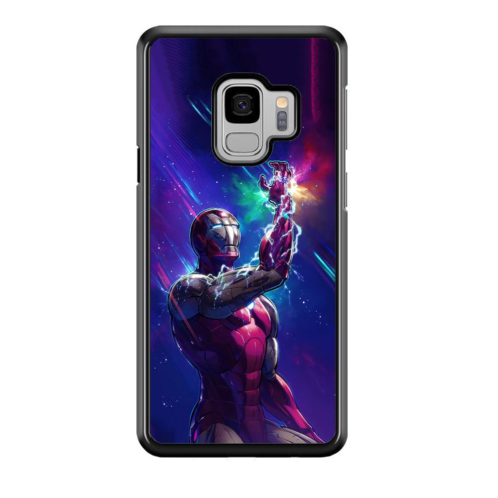 Iron Man Power of Infinity Samsung Galaxy S9 Case-Rubber Black (2D Case)-Oxvistore
