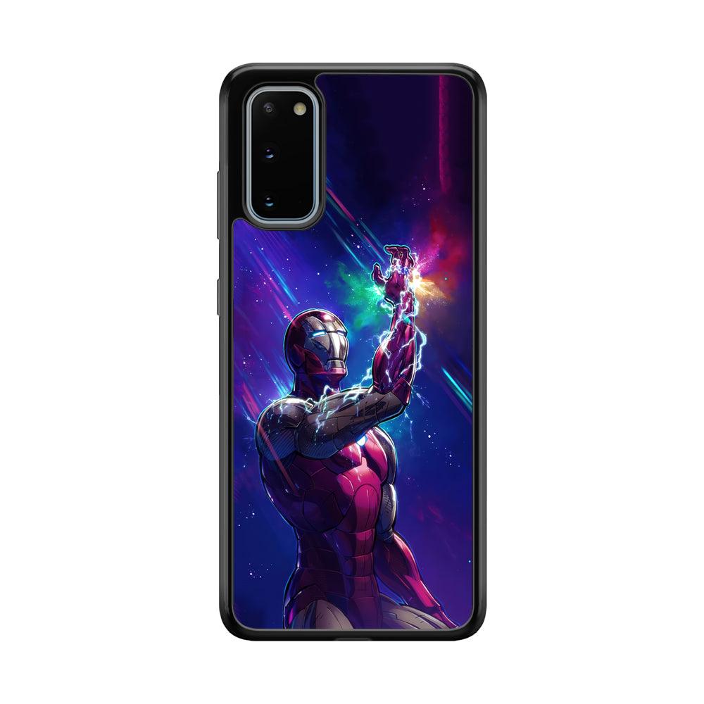 Iron Man Power of Infinity Samsung Galaxy S20 Case-Rubber Black (2D Case)-Oxvistore