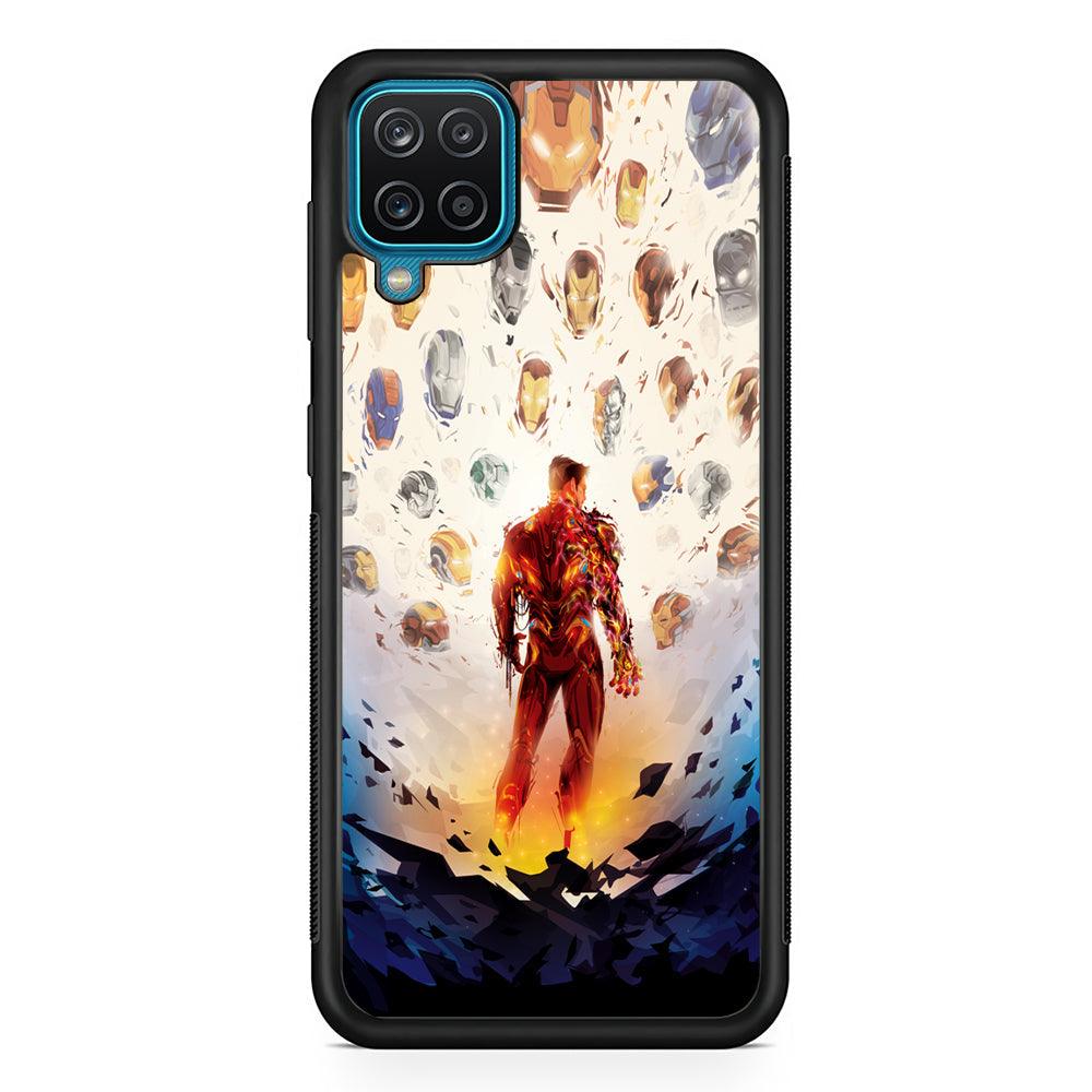 Iron Man Soul of Heroes Samsung Galaxy A12 Case-Rubber Black (2D Case)-Oxvistore