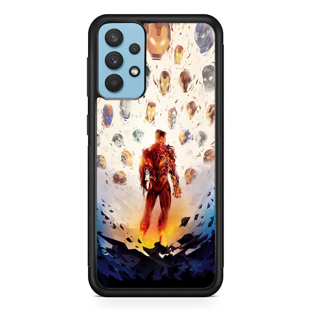 Iron Man Soul of Heroes Samsung Galaxy A32 Case-Rubber Black (2D Case)-Oxvistore