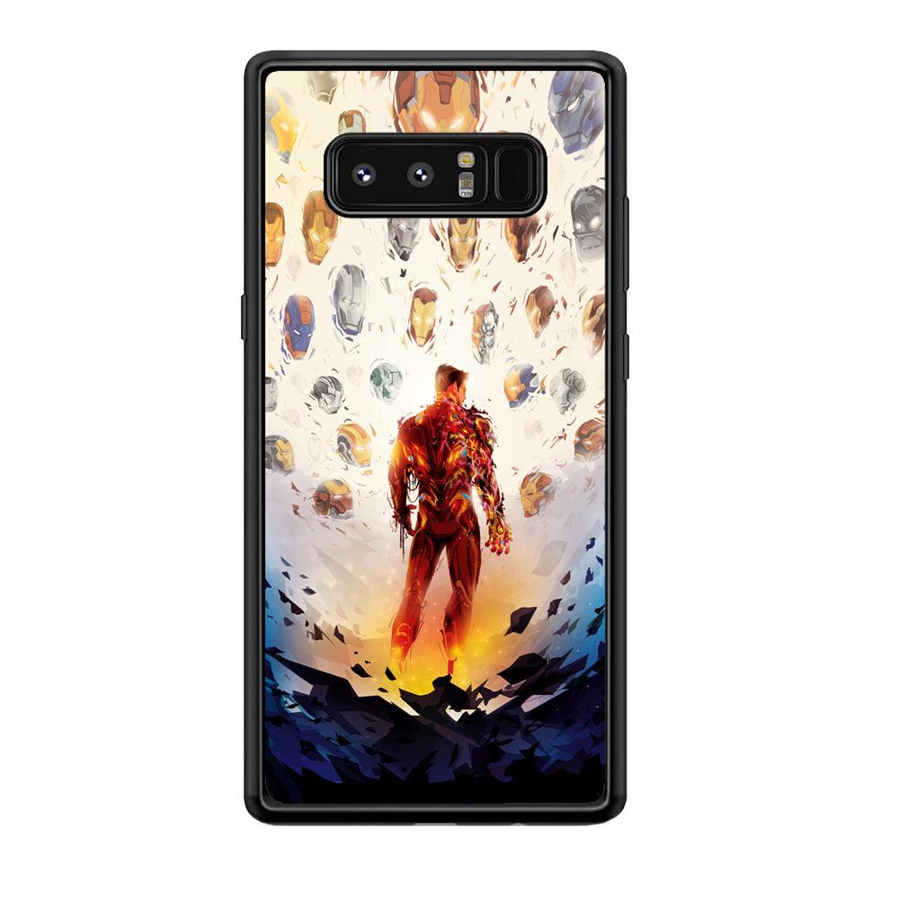 Iron Man Soul of Heroes Samsung Galaxy Note 8 Case-Rubber Black (2D Case)-Oxvistore