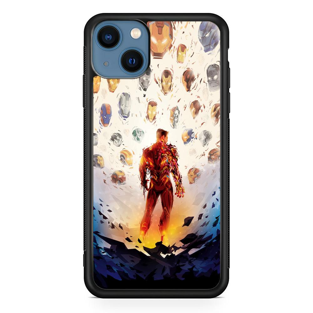 Iron Man Soul of Heroes iPhone 13 Case-Rubber Black (2D Case)-Oxvistore