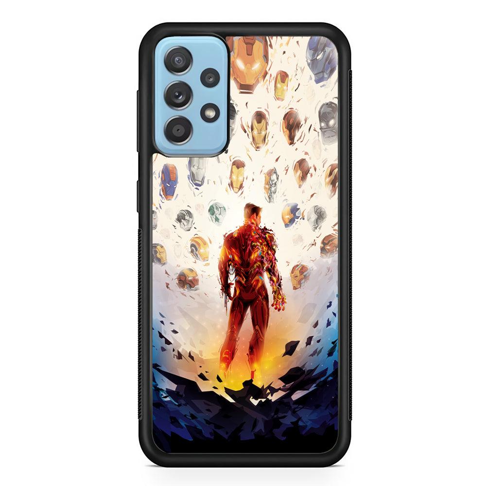 Iron Man Soul of Heroes Samsung Galaxy A52 Case-Rubber Black (2D Case)-Oxvistore
