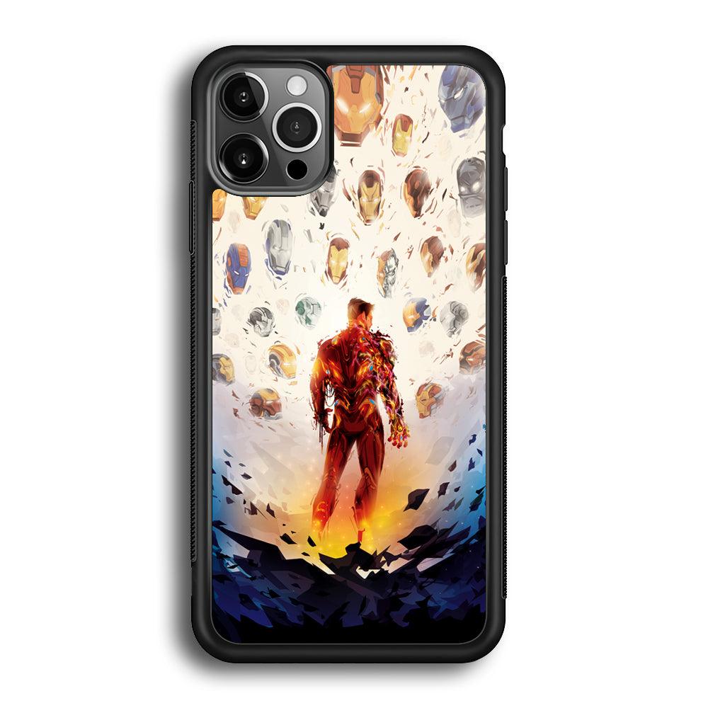 Iron Man Soul of Heroes iPhone 12 Pro Case-Rubber Black (2D Case)-Oxvistore