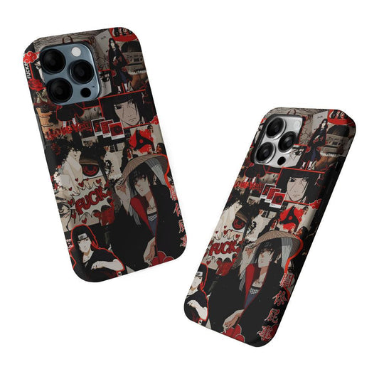 Itachi Uchiha Akatsuki Aesthetic 2 in 1 Tough Phone Case-Oxvistore