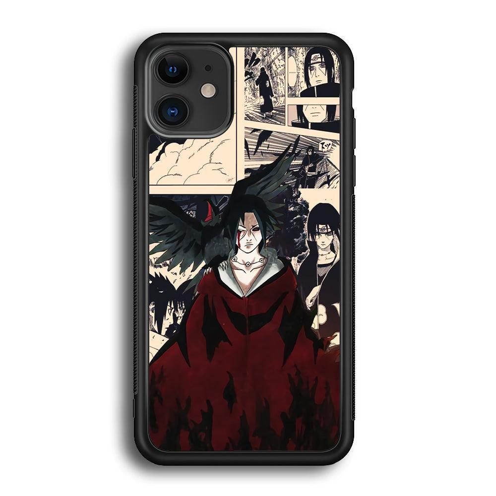 Itachi The Edo Tensei Breaker iPhone 11 Case-Rubber Black (2D Case)-Oxvistore