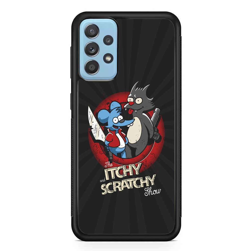 Itchy and Scratchy The Killer Samsung Galaxy A72 Case-Rubber Black (2D Case)-Oxvistore