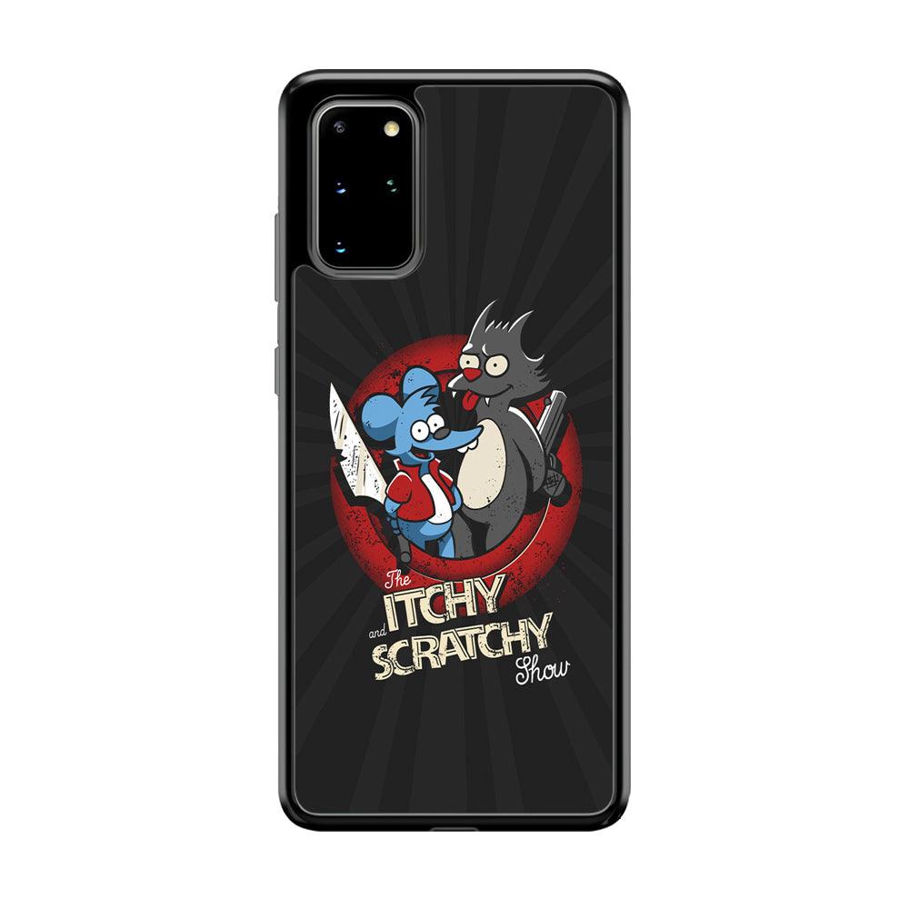 Itchy and Scratchy The Killer Samsung Galaxy S20 Plus Case-Rubber Black (2D Case)-Oxvistore