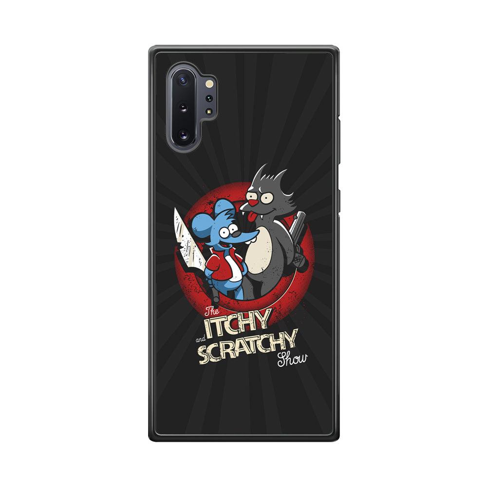 Itchy and Scratchy The Killer Samsung Galaxy Note 10 Plus Case-Rubber Black (2D Case)-Oxvistore