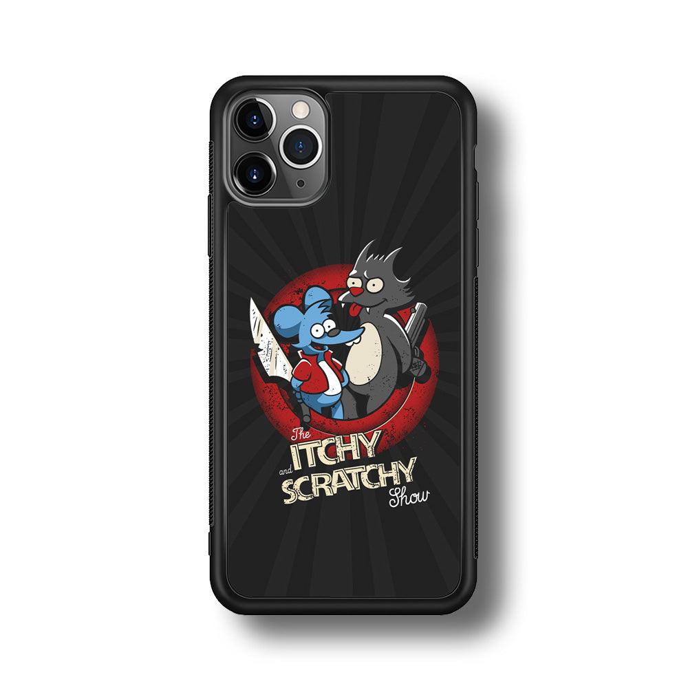 Itchy and Scratchy The Killer iPhone 11 Pro Max Case-Rubber Black (2D Case)-Oxvistore