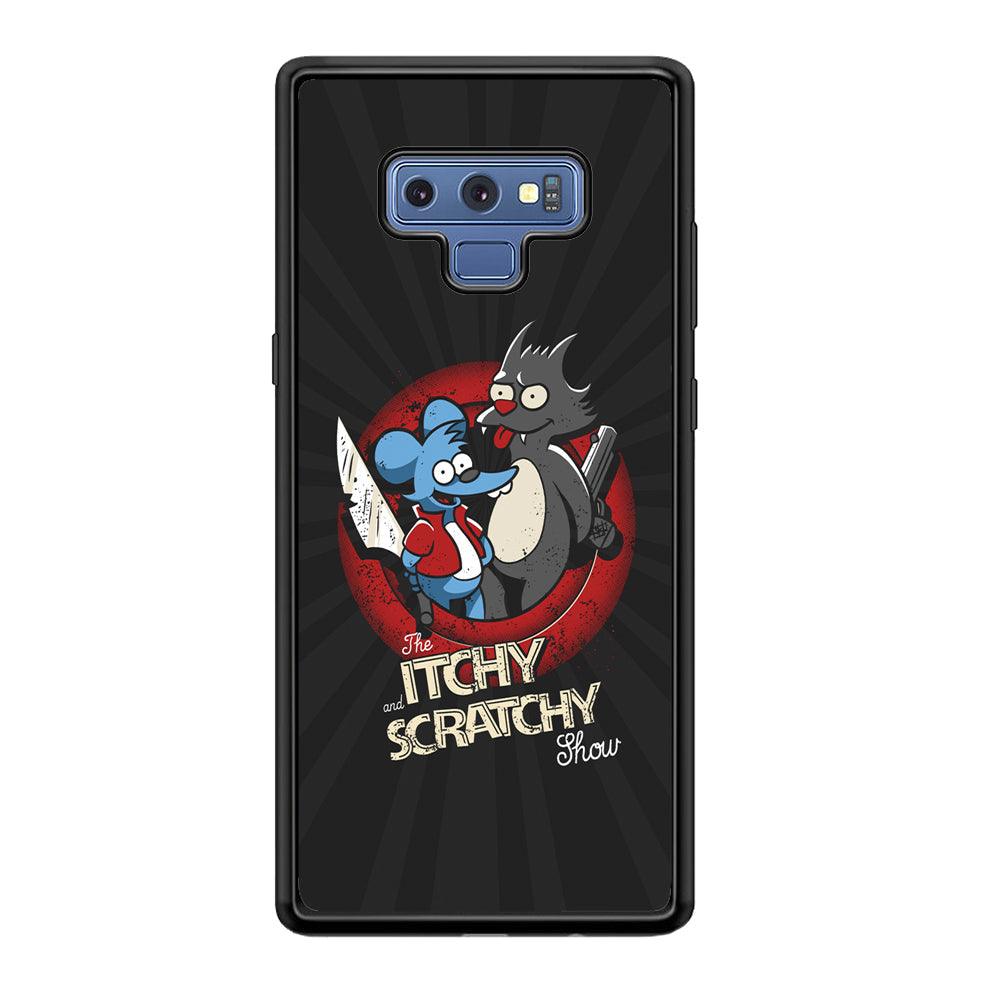 Itchy and Scratchy The Killer Samsung Galaxy Note 9 Case-Rubber Black (2D Case)-Oxvistore