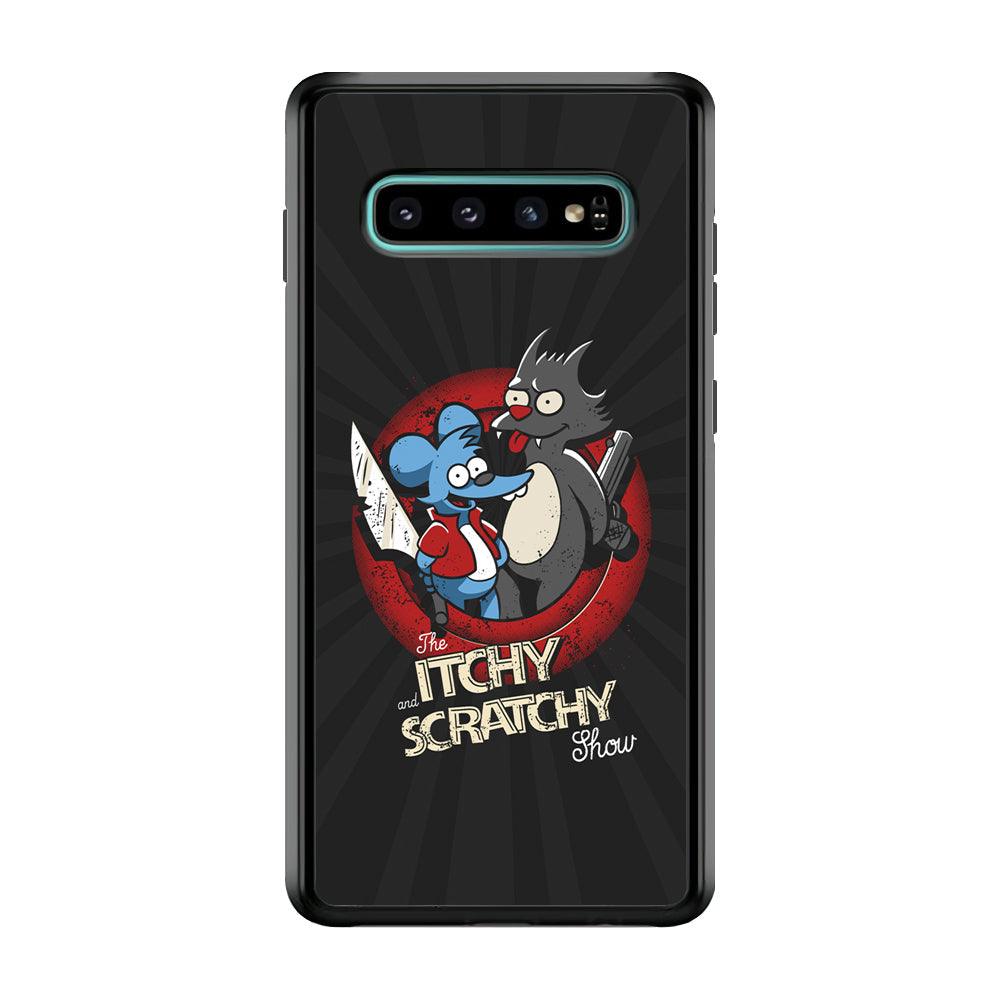 Itchy and Scratchy The Killer Samsung Galaxy S10 Plus Case-Rubber Black (2D Case)-Oxvistore