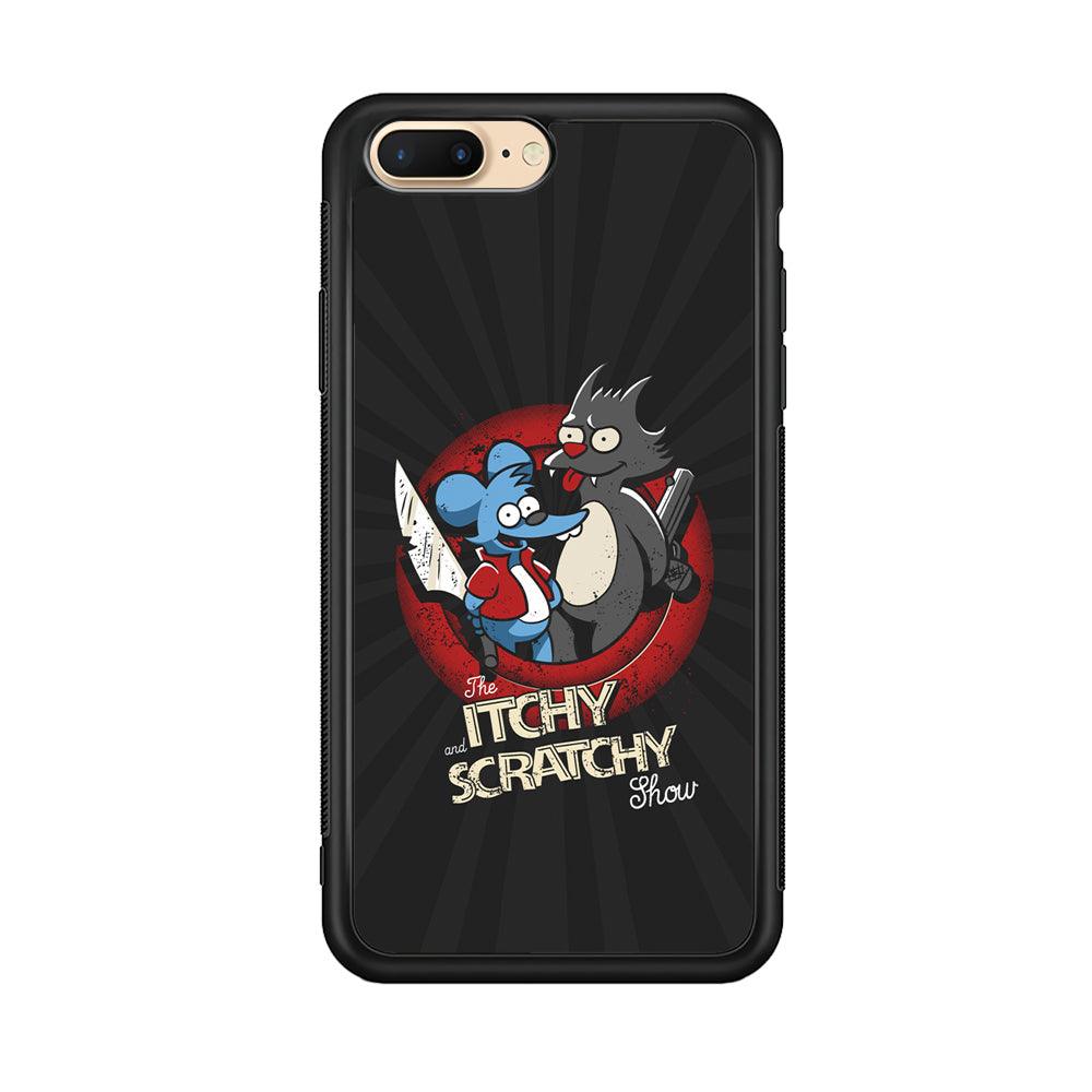 Itchy and Scratchy The Killer iPhone 7 Plus Case-Rubber Black (2D Case)-Oxvistore
