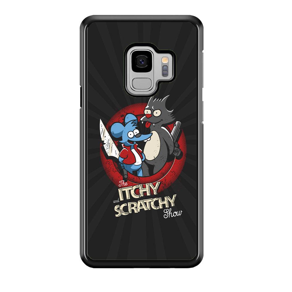 Itchy and Scratchy The Killer Samsung Galaxy S9 Case-Rubber Black (2D Case)-Oxvistore
