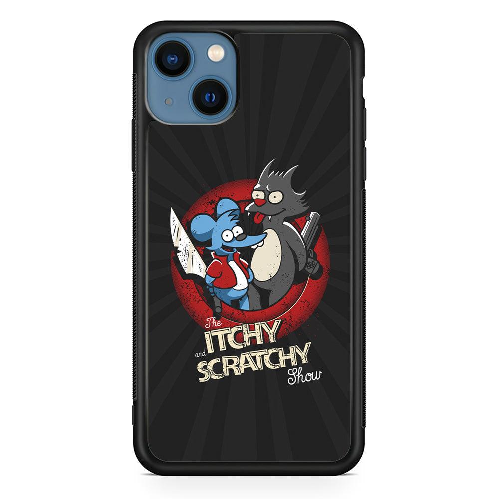 Itchy and Scratchy The Killer iPhone 13 Case-Rubber Black (2D Case)-Oxvistore