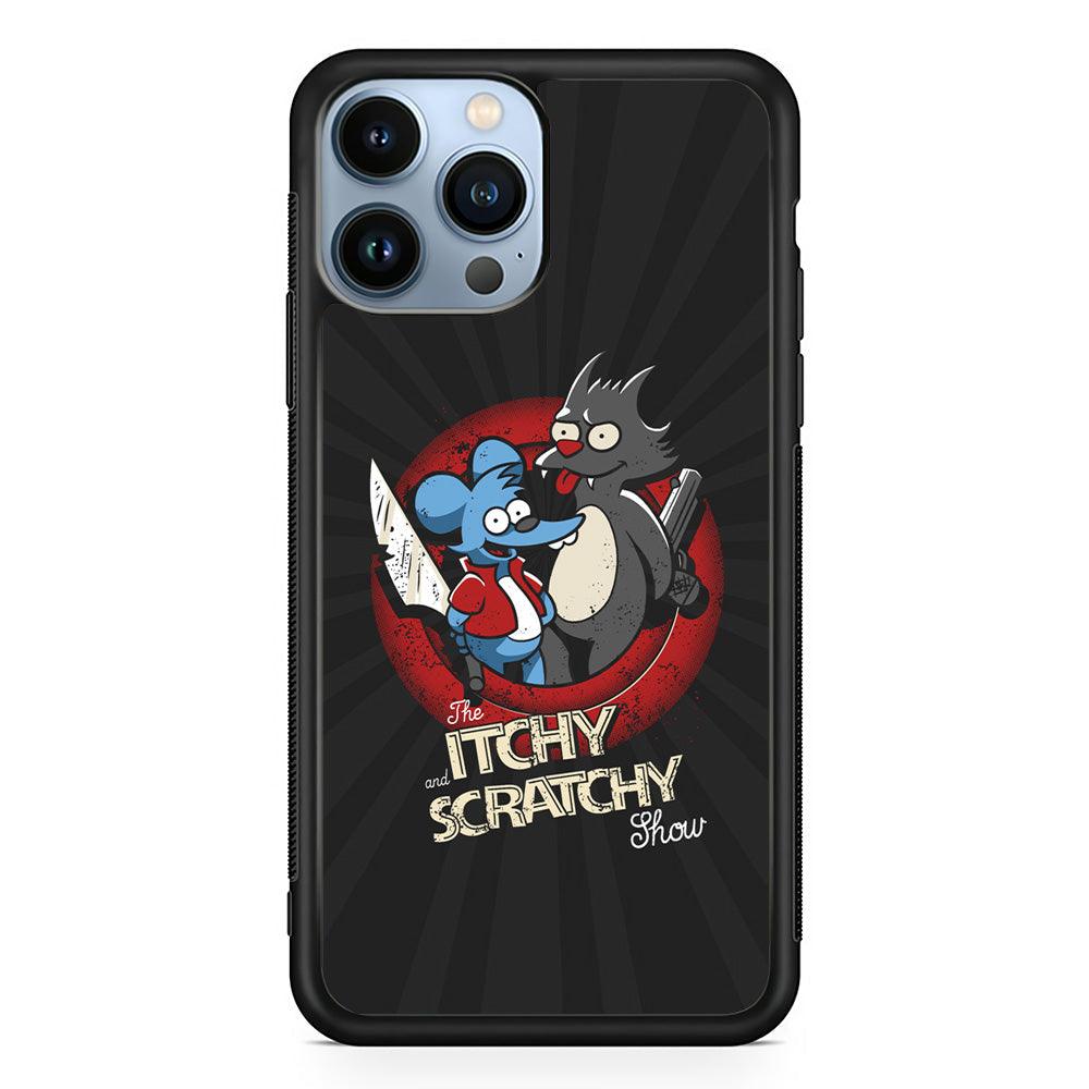 Itchy and Scratchy The Killer iPhone 15 Pro Max Case-Rubber Black (2D Case)-Oxvistore