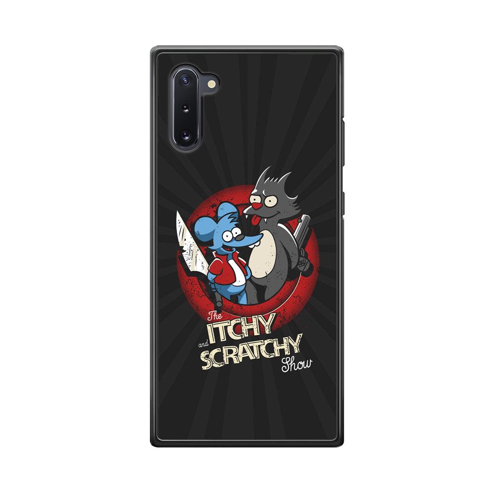 Itchy and Scratchy The Killer Samsung Galaxy Note 10 Case-Rubber Black (2D Case)-Oxvistore