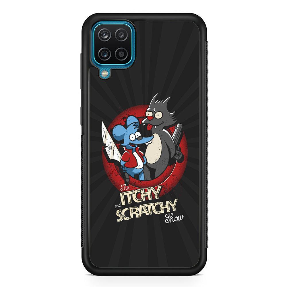 Itchy and Scratchy The Killer Samsung Galaxy A12 Case-Rubber Black (2D Case)-Oxvistore