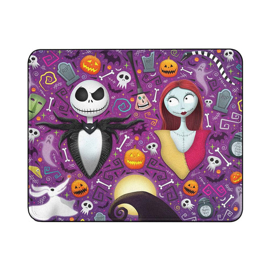 Jack Skellington and Sally Pattern Mouse Pads | Custom Mouse Pad with Non-Slip Rubber Base