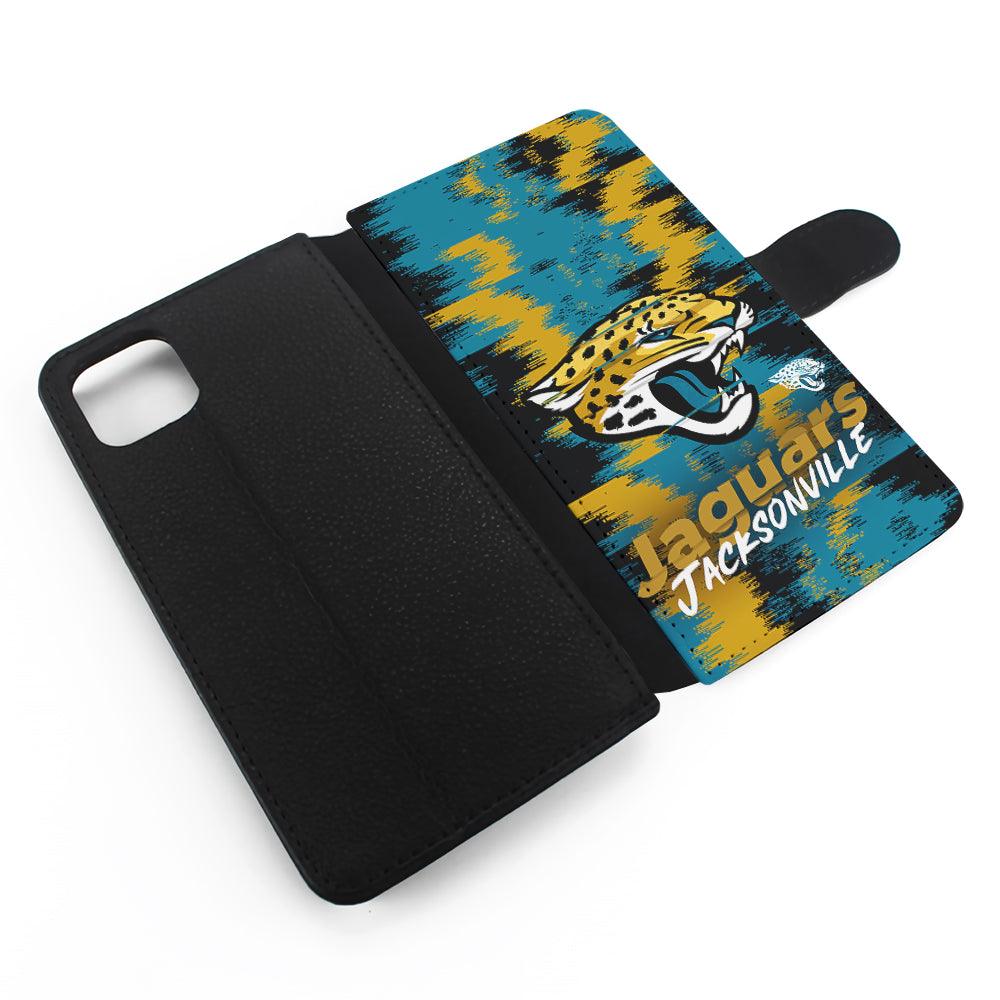 Jacksonville Jaguars Abstract Color Flip Wallet Phone Case-Oxvistore