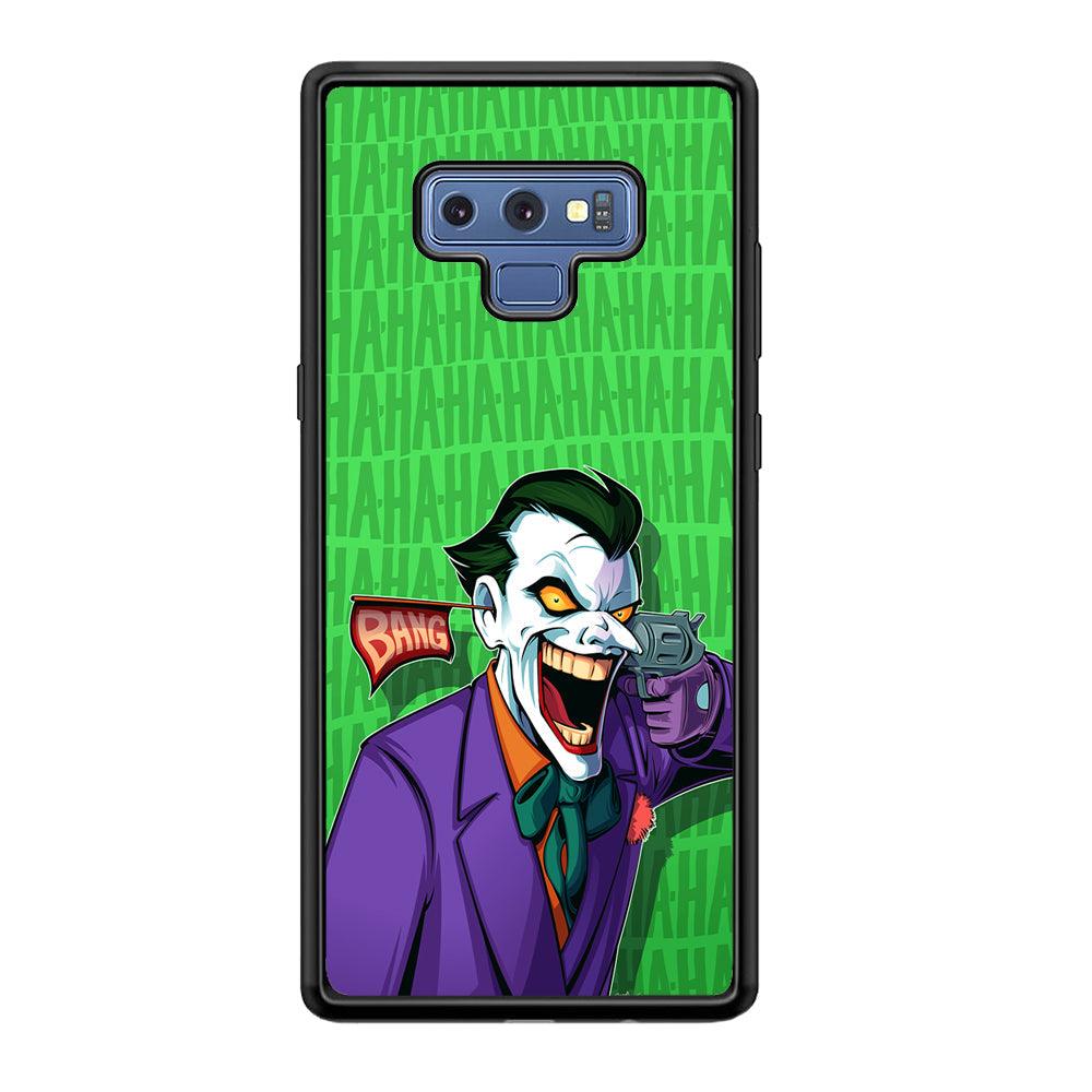 Joker Bang Your Enemy Samsung Galaxy Note 9 Case-Rubber Black (2D Case)-Oxvistore
