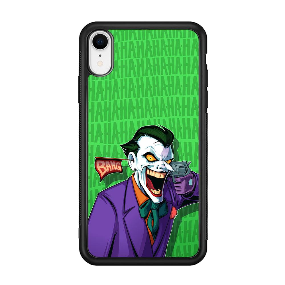 Joker Bang Your Enemy iPhone XR Case-Rubber Black (2D Case)-Oxvistore