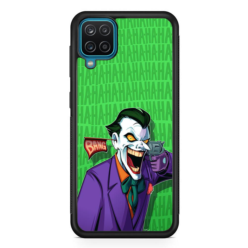 Joker Bang Your Enemy Samsung Galaxy A12 Case-Rubber Black (2D Case)-Oxvistore