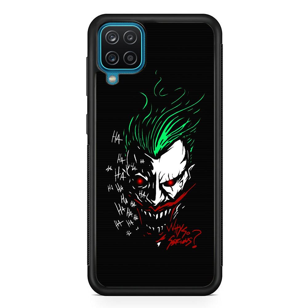 Joker Dark Silhouette Samsung Galaxy A12 Case-Rubber Black (2D Case)-Oxvistore