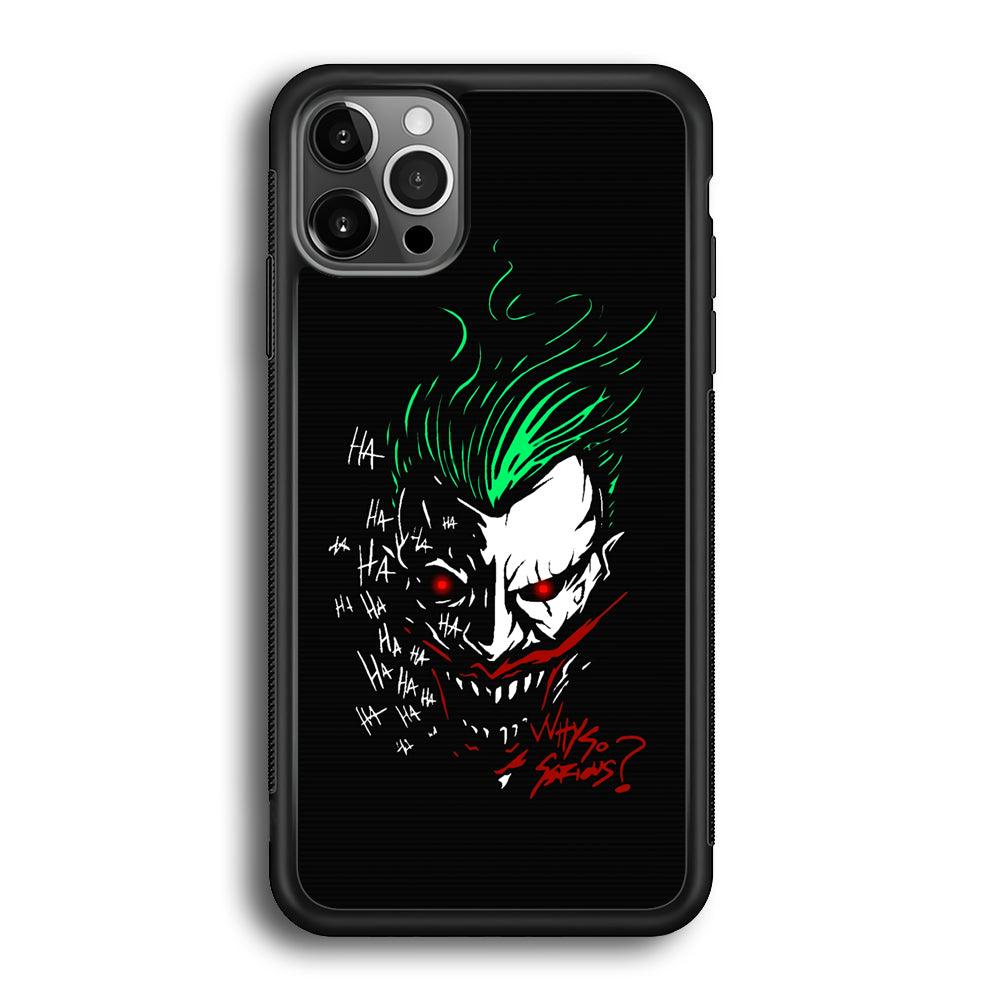 Joker Dark Silhouette iPhone 12 Pro Case-Rubber Black (2D Case)-Oxvistore