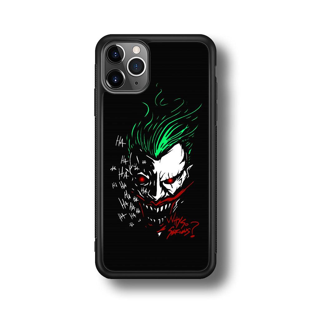 Joker Dark Silhouette iPhone 11 Pro Case-Rubber Black (2D Case)-Oxvistore