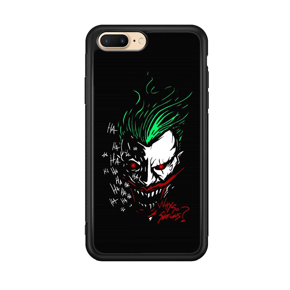 Joker Dark Silhouette iPhone 8 Plus Case-Rubber Black (2D Case)-Oxvistore