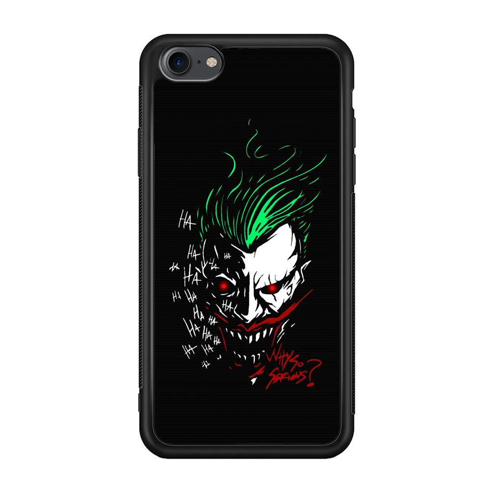Joker Dark Silhouette iPhone 8 Case-Rubber Black (2D Case)-Oxvistore
