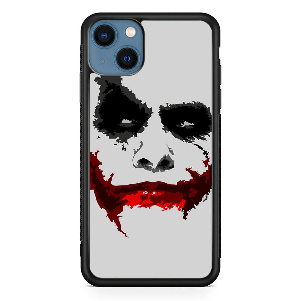 Joker Face of Seriousness iPhone 13 Case-Rubber Black (2D Case)-Oxvistore