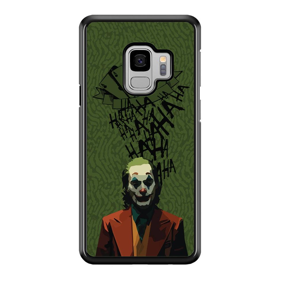 Joker Laugh in Silence Samsung Galaxy S9 Case-Rubber Black (2D Case)-Oxvistore