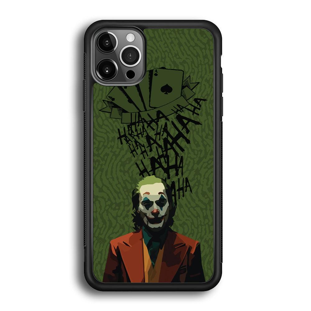 Joker Laugh in Silence iPhone 12 Pro Case-Rubber Black (2D Case)-Oxvistore