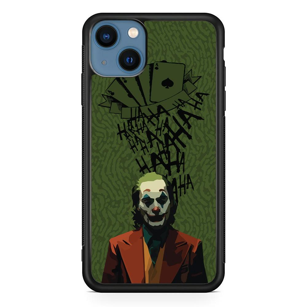 Joker Laugh in Silence iPhone 14 Case-Rubber Black (2D Case)-Oxvistore