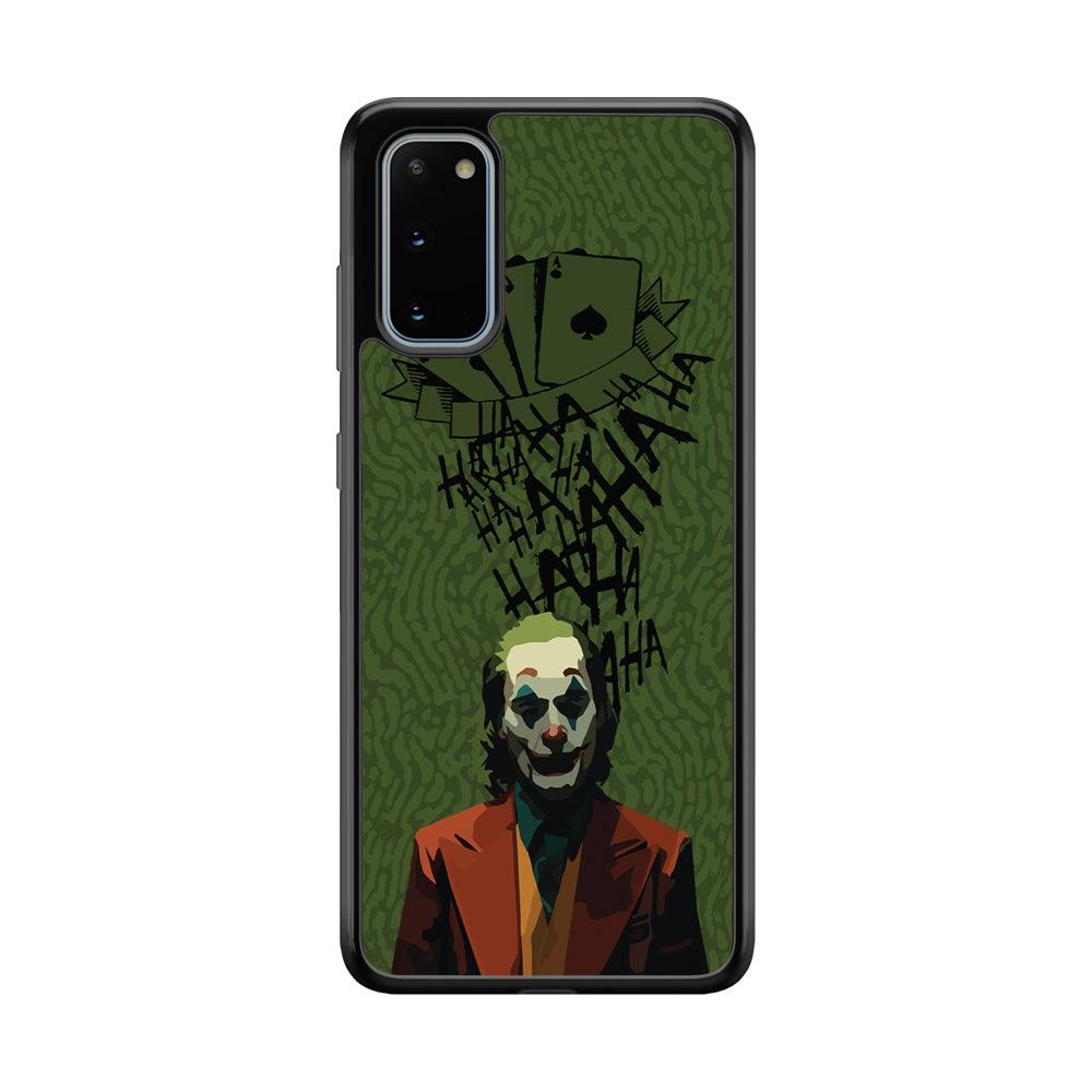 Joker Laugh in Silence Samsung Galaxy S20 Case-Rubber Black (2D Case)-Oxvistore