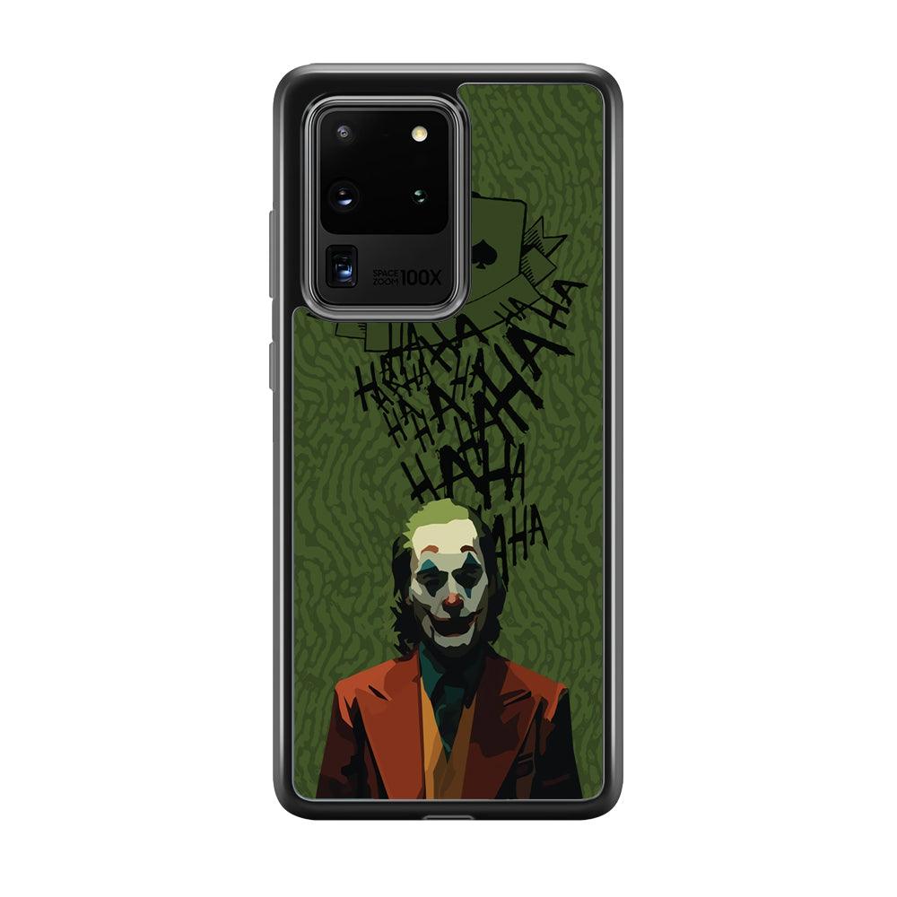 Joker Laugh in Silence Samsung Galaxy S20 Ultra Case-Rubber Black (2D Case)-Oxvistore