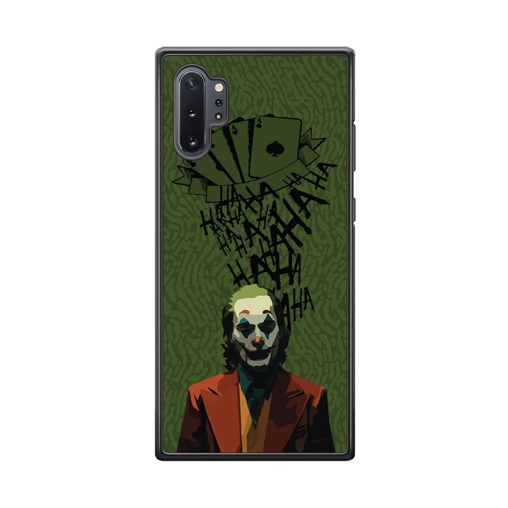Joker Laugh in Silence Samsung Galaxy Note 10 Plus Case-Rubber Black (2D Case)-Oxvistore