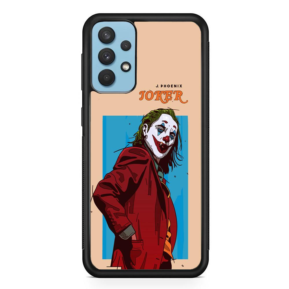 Joker Make The Great Smile Samsung Galaxy A32 Case-Rubber Black (2D Case)-Oxvistore
