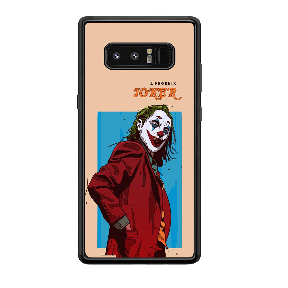 Joker Make The Great Smile Samsung Galaxy Note 8 Case-Rubber Black (2D Case)-Oxvistore