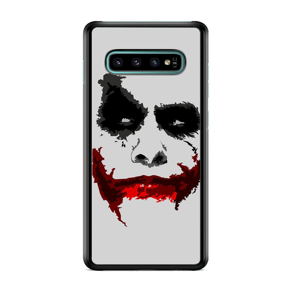 Joker Face of Seriousness Samsung Galaxy S10 Case-Rubber Black (2D Case)-Oxvistore