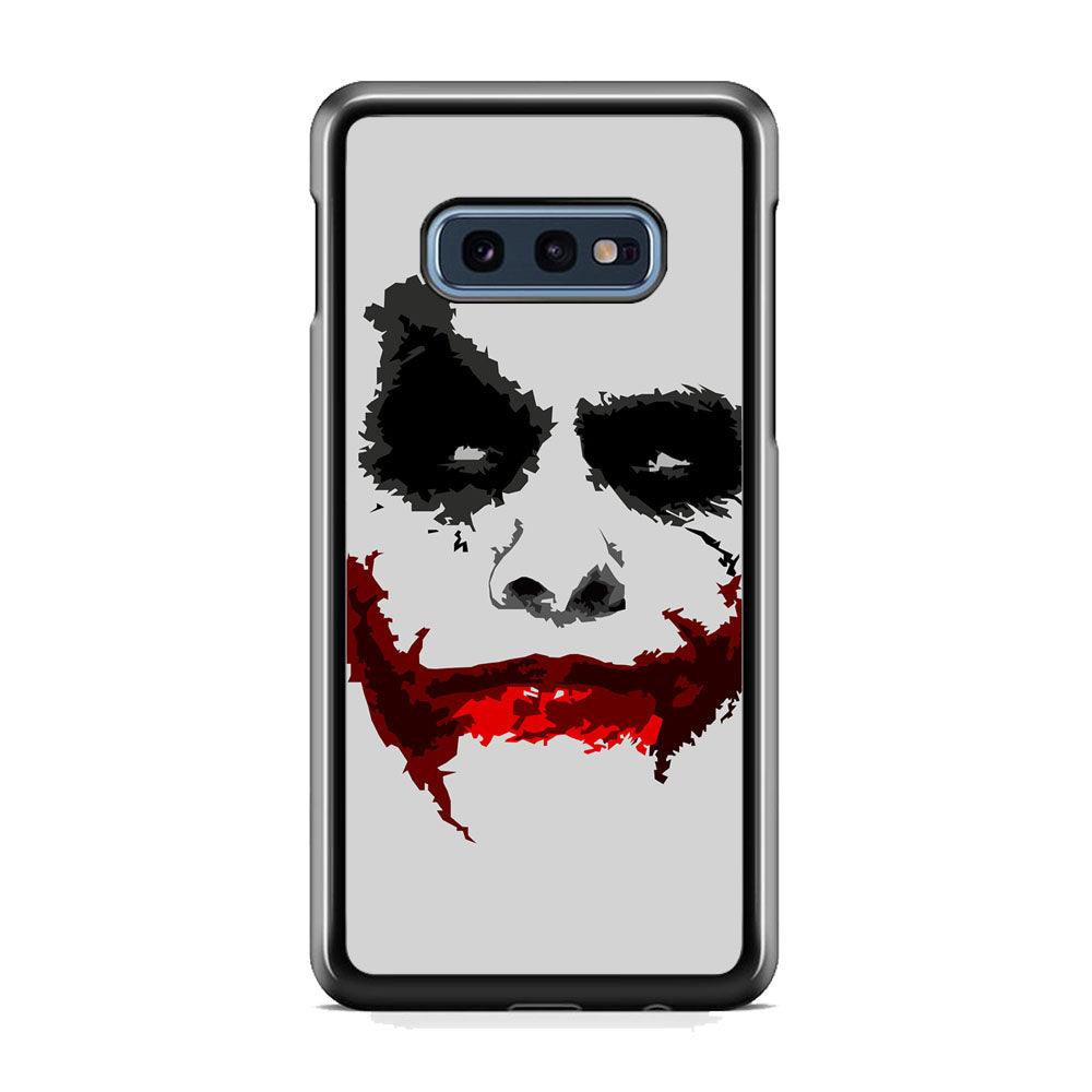 Joker Face of Seriousness Samsung Galaxy S10E Case-Rubber Black (2D Case)-Oxvistore
